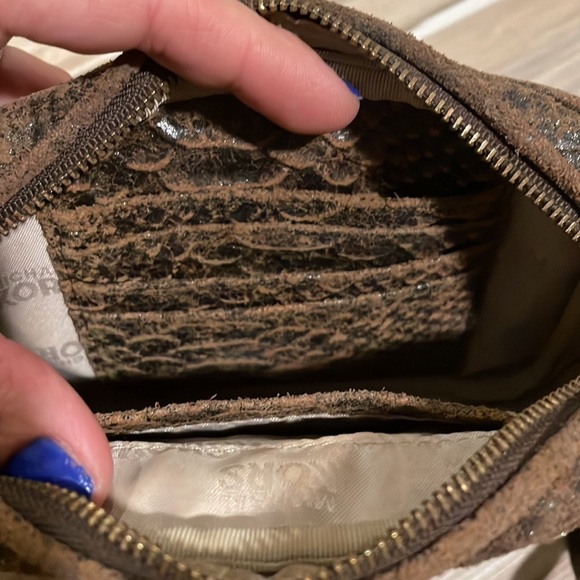 Michael Kors Brown Python Embossed Hamilton Leather Crossbody - Picture 9 of 9